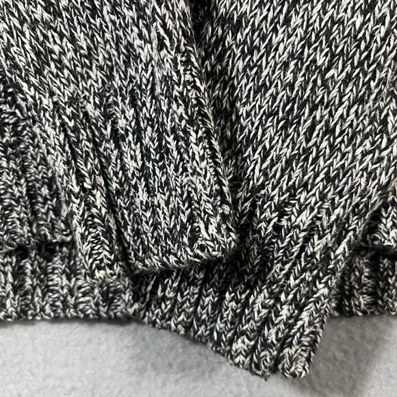 Eddie Bauer Sweater Womens Medium Gray Cotton Full Zip Cardigan Cowl Neck - Picture 4 of 12